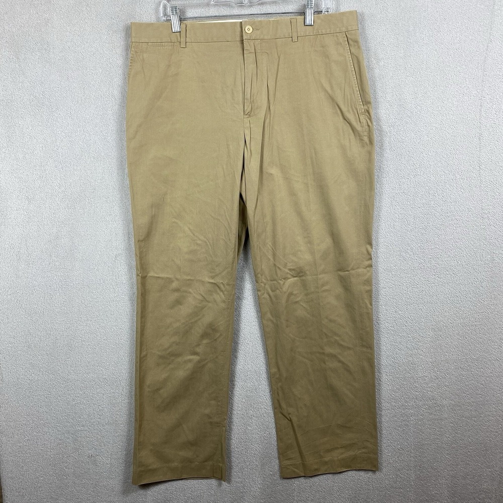 Vintage Polo Ralph Lauren Silk Blend Trousers Mens 36x30 Beige Preppy Luxury